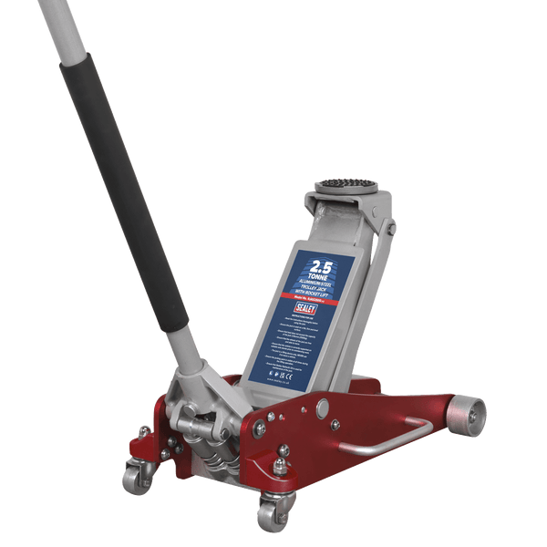 Sealey Trolley Jacks 2.5 Tonne Aluminium/Steel Trolley Jack with Rocket Lift-RJAS2500 5054511693065 RJAS2500 - Buy Direct from Spare and Square