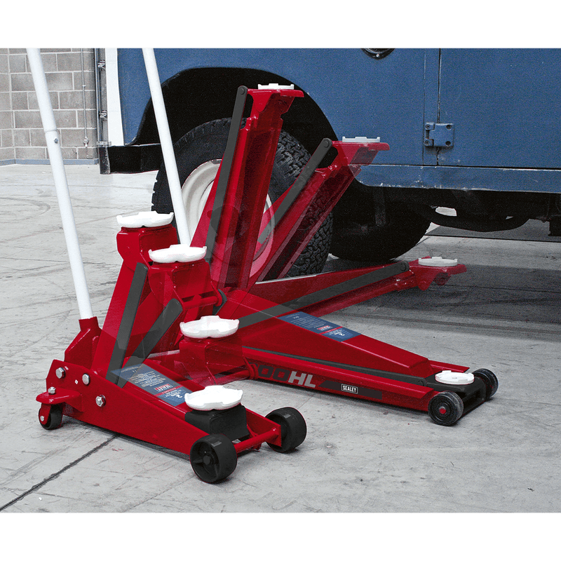 Sealey Trolley Jacks 2 Tonne High Lift Low Profile Trolley Jack-2200HL 5054511843712 2200HL - Buy Direct from Spare and Square