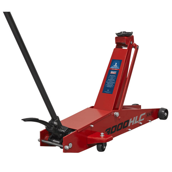 Sealey Trolley Jacks 3 Tonne Long Reach High Lift Trolley Jack-3000HLC 5054511865837 3000HLC - Buy Direct from Spare and Square