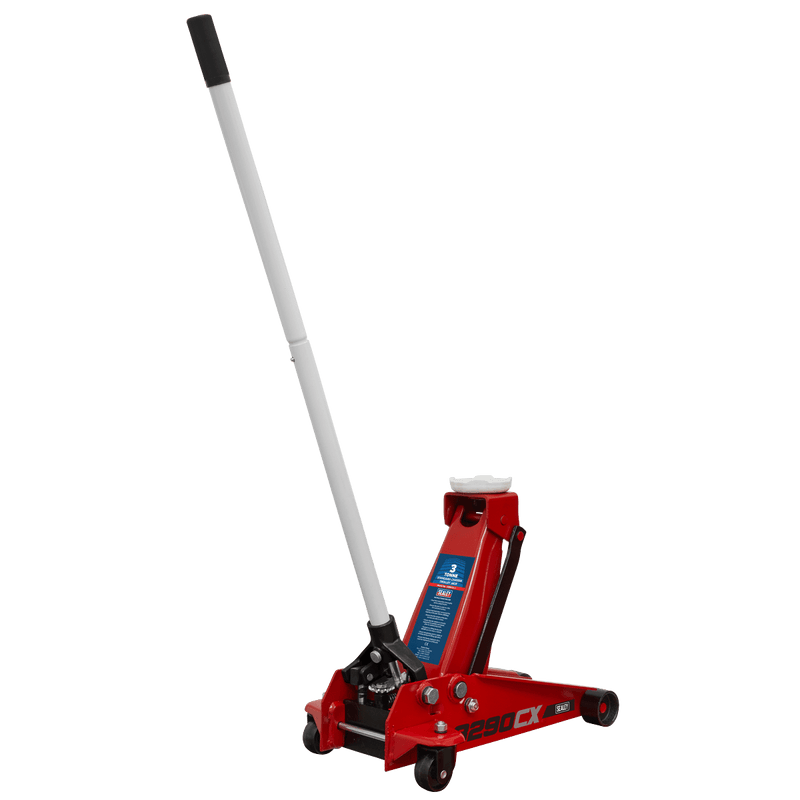 Sealey Trolley Jacks 3 Tonne Standard Chassis Trolley Jack-3290CX 5054511826210 3290CX - Buy Direct from Spare and Square