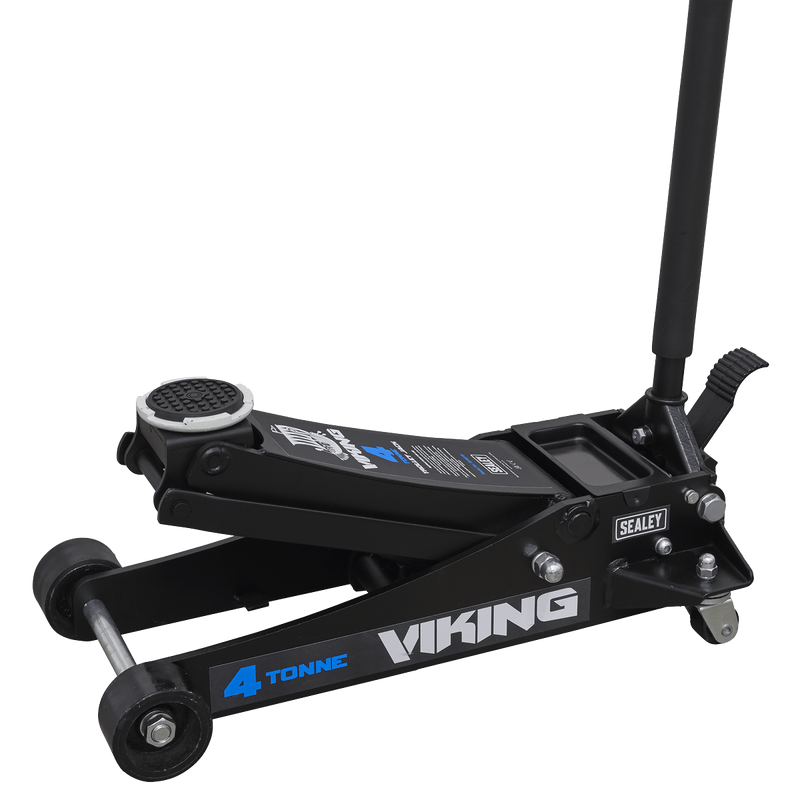 Sealey Trolley Jacks Viking 4 Tonne Low Profile Professional Trolley Jack with Rocket Lift-4040TB 5054511706604 4040TB - Buy Direct from Spare and Square
