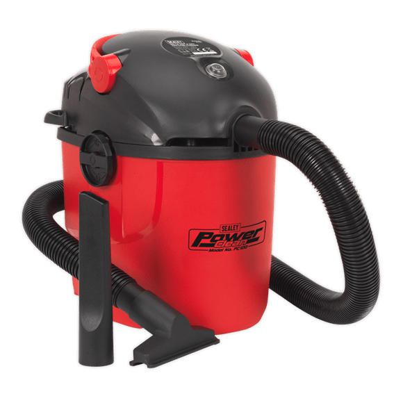 Sealey Vacuum Cleaner Sealey 1000w 10 Litre Wet and Dry Vacuum Cleaner - Compact- Blower Facility PC100 - Buy Direct from Spare and Square