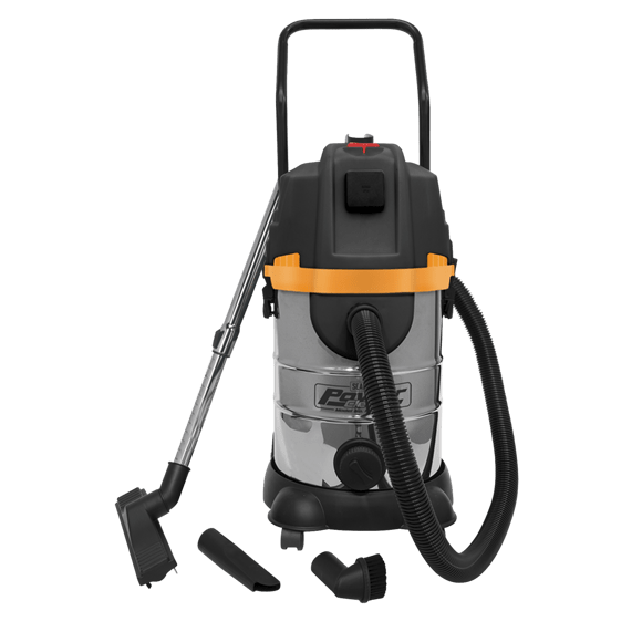 Sealey Vacuum Cleaner Sealey 1200w - 30L Wet and Dry Vacuum - Twin Stage Motor - Cyclonic Technology PC300BL - Buy Direct from Spare and Square