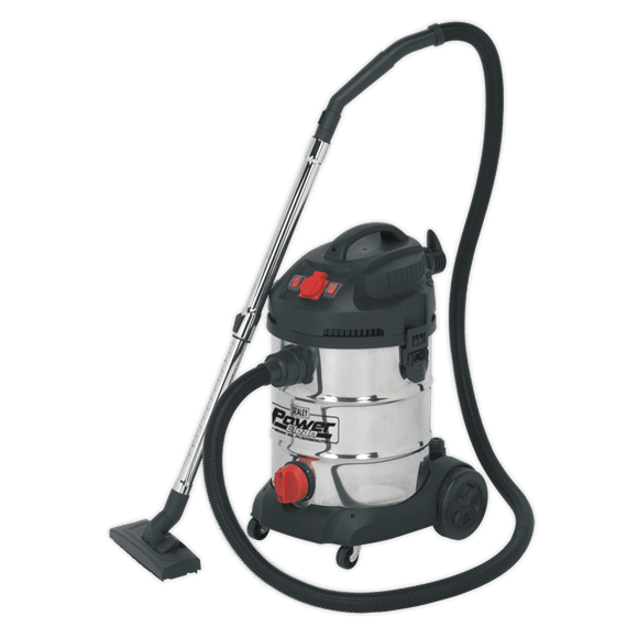 Sealey Vacuum Cleaner Sealey 1400w - 30L Wet and Dry Vacuum - Blower Facility - Auto Start With Power Tools PC300SDAUTO - Buy Direct from Spare and Square
