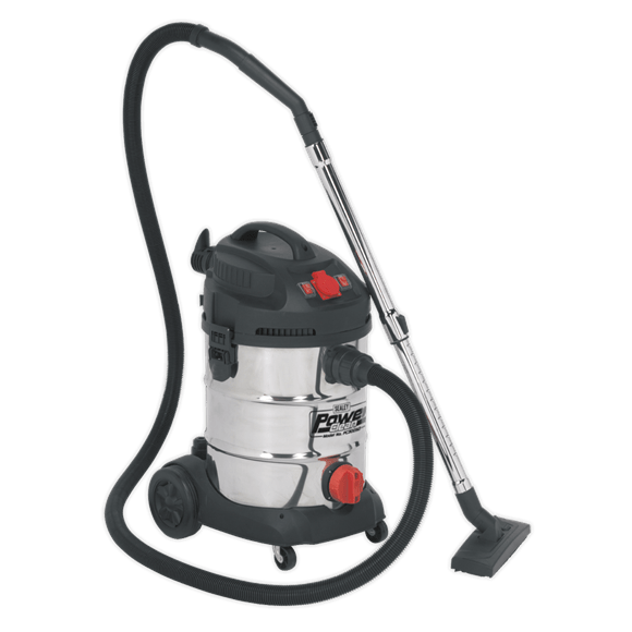 Sealey Vacuum Cleaner Sealey 1400w - 30L Wet and Dry Vacuum - Blower Facility - Auto Start With Power Tools PC300SDAUTO - Buy Direct from Spare and Square