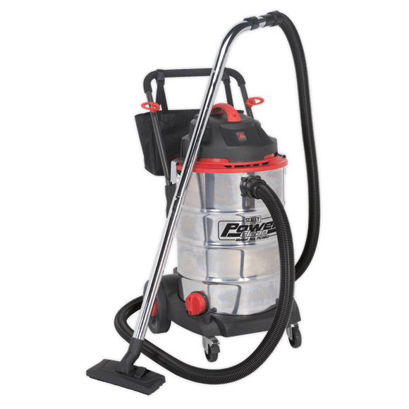 Sealey Vacuum Cleaner Sealey 1600w - 60L Wet and Dry Vacuum - Stainless Drum 240v PC460 - Buy Direct from Spare and Square