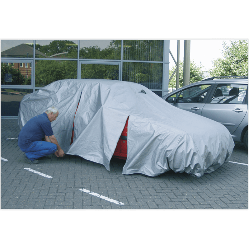 Sealey Vehicle Covers 4060 x 1650 x 1220mm Car Cover - Medium-CCM 5024209783408 CCM - Buy Direct from Spare and Square