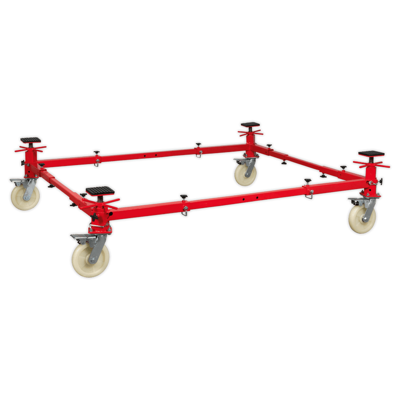 Sealey Vehicle Manoeuvring 900kg Adjustable 4-Post Vehicle Moving Dolly-VMD002 5054511144109 VMD002 - Buy Direct from Spare and Square