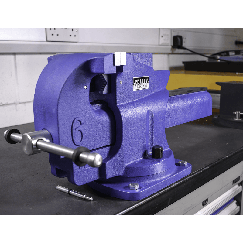 Sealey Vices 150mm Quick Action Swivel Base Cast Iron Vice-QAV150 5051747940758 QAV150 - Buy Direct from Spare and Square