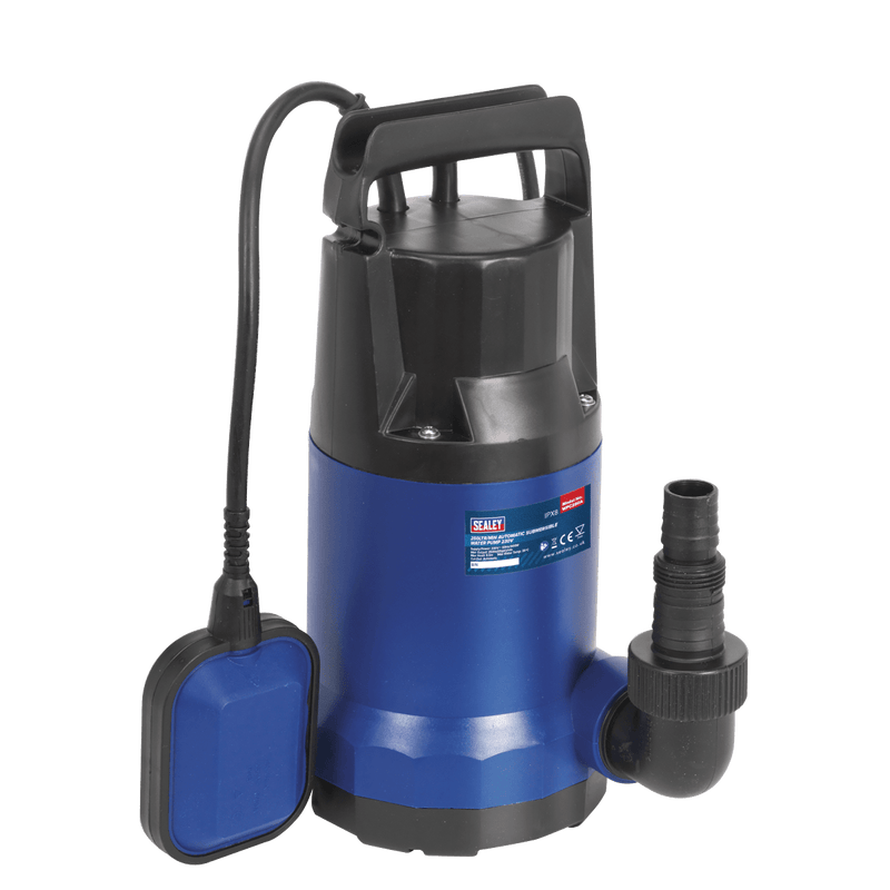 Sealey Water Pumps 250L/min Automatic Submersible Water Pump 230V-WPC250A 5051747743915 WPC250A - Buy Direct from Spare and Square