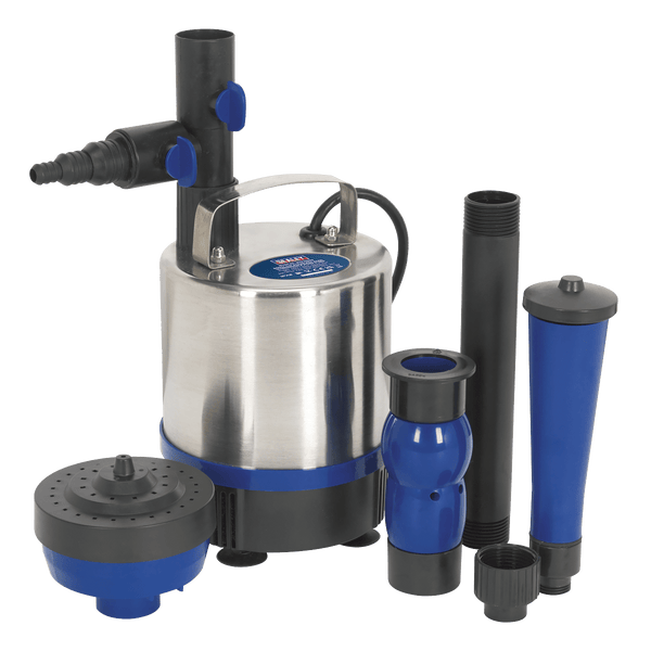 Sealey Water Pumps 3000L/hr Stainless Steel Submersible Pond Pump-WPP3000S 5051747869202 WPP3000S - Buy Direct from Spare and Square
