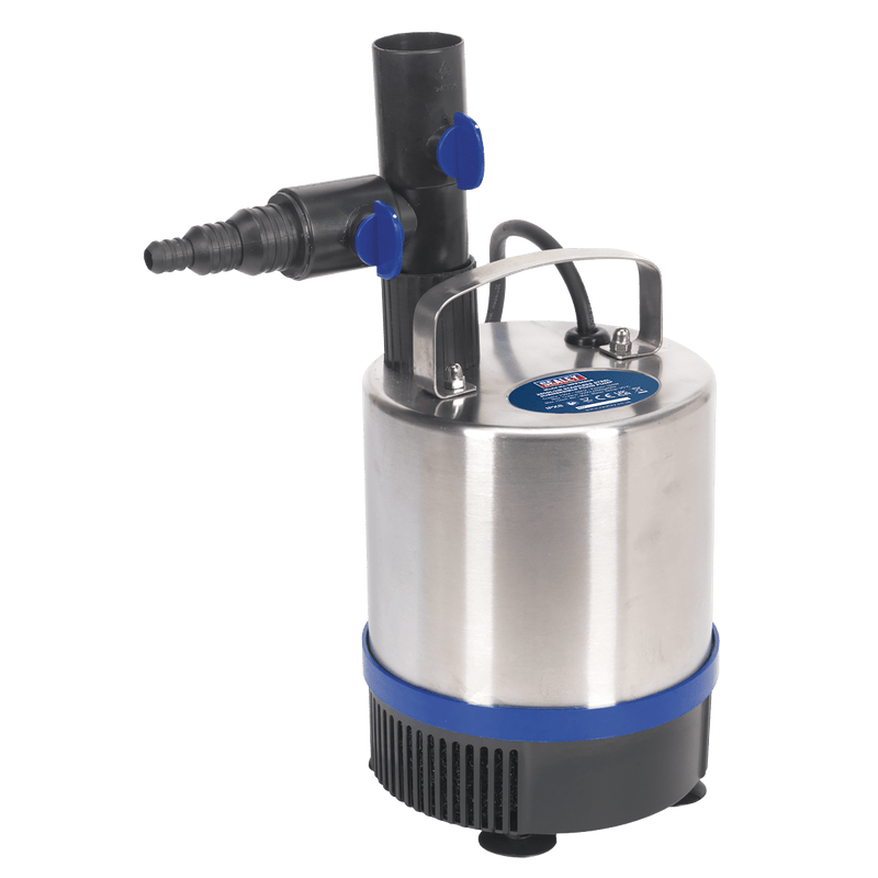 Sealey Water Pumps 3600L/hr Stainless Steel Submersible Pond Pump-WPP3600S 5051747869356 WPP3600S - Buy Direct from Spare and Square