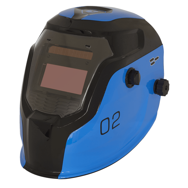 Sealey Welding Accessories Auto Darkening Welding Helmet - Shade 9-13 - Blue-PWH2 5054511673098 PWH2 - Buy Direct from Spare and Square