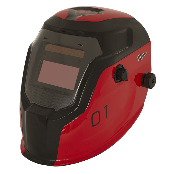 Sealey Welding Accessories Auto Darkening Welding Helmet - Shade 9-13 - Red-PWH1 5054511673081 PWH1 - Buy Direct from Spare and Square