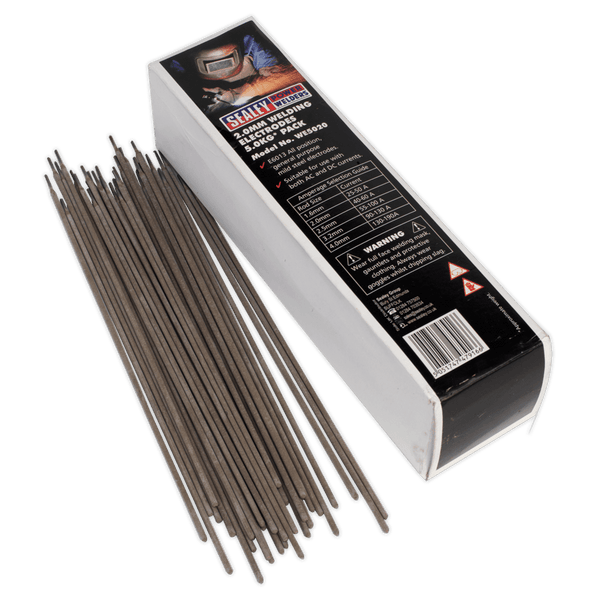 Sealey Welding Accessories Ø2 x 300mm Welding Electrodes 5kg Pack-WE5020 5051747479166 WE5020 - Buy Direct from Spare and Square