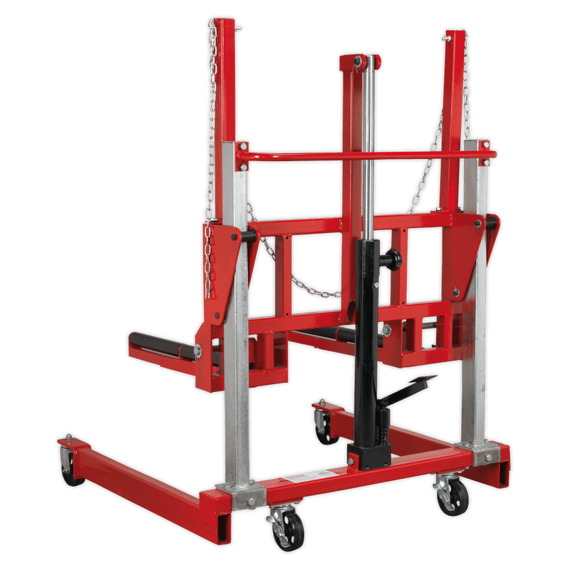 Sealey Wheel Removal Trolleys 500kg Wheel Removal Trolley with Adjustable Width-W508T 5051747343313 W508T - Buy Direct from Spare and Square