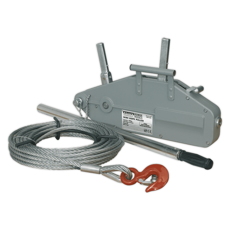 Sealey Winches 1600kg Wire Rope Puller-WRP1600 5024209781787 WRP1600 - Buy Direct from Spare and Square