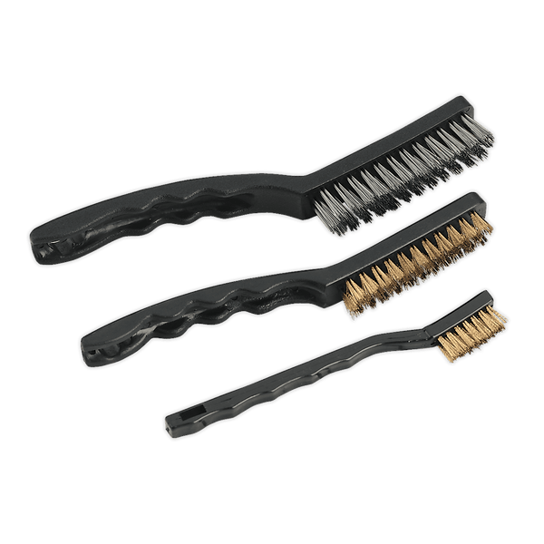 Sealey Wire Brushes 3pc Auto Engineer’s Wire Brush Set-AK9801 5024209317917 AK9801 - Buy Direct from Spare and Square