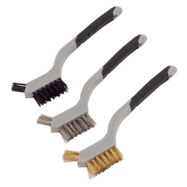 Sealey Wire Brushes 3pc Miniature Wire Brush Set-WB100 5051747509351 WB100 - Buy Direct from Spare and Square