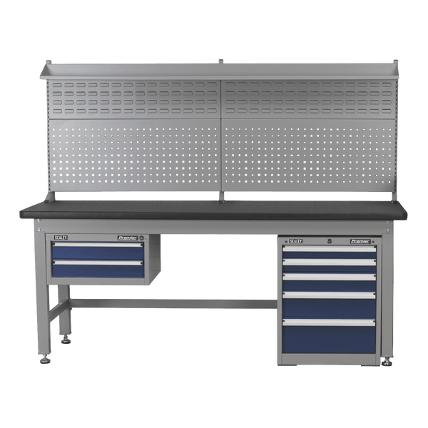 Sealey Workbenches 1.5m Complete Industrial Workstation & Cabinet Combo-API1500COMB02 5051747549937 API1500COMB02 - Buy Direct from Spare and Square