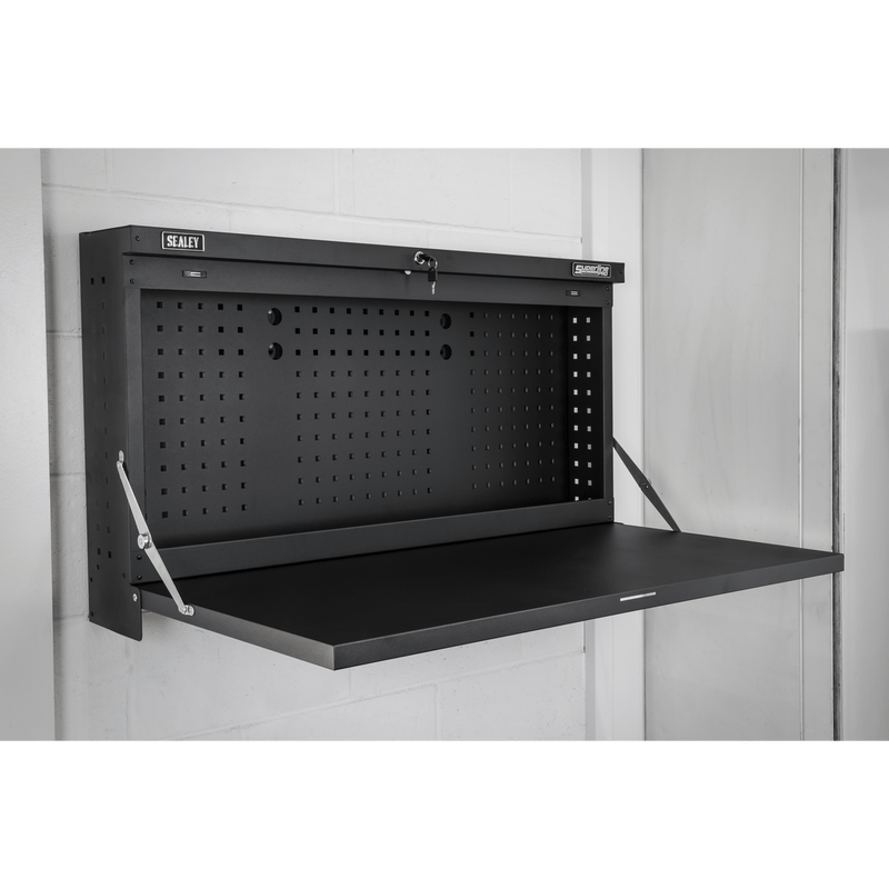 Sealey Workbenches 1100mm Wall Mounted Foldable Workbench-APWMW02 5054630247231 APWMW02 - Buy Direct from Spare and Square