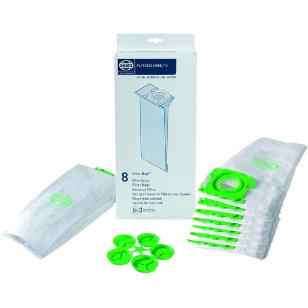 Sebo Vacuum Spares Genuine Sebo 6629ER - K1 & K3 Range Microfibre Dustbags suitable for ALL K series models 6629ER - Buy Direct from Spare and Square
