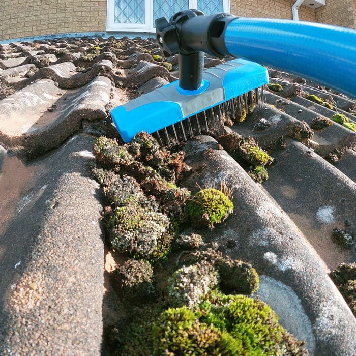SkyVac Roof Cleaning SkyScraper Roof Cleaning Package with Telescopic Pole, 24ft - 34ft Options - Buy Direct from Spare and Square