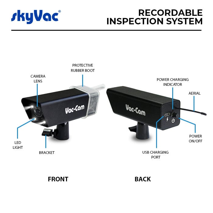 SkyVac Vacuum Spares Skyvac Recordable Inspection System - High Level Inspection Camera Recordable-Inspection-System - Buy Direct from Spare and Square