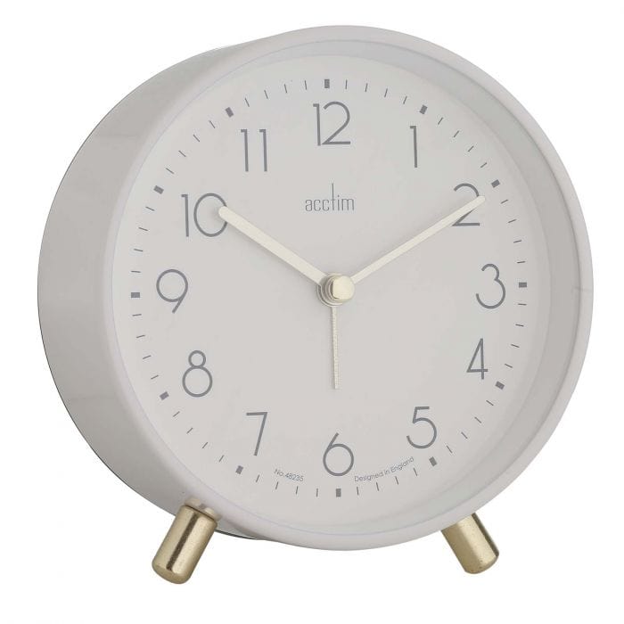 Spare and Square Audio Visual Acctim Fossen Gloss White Alarm Clock 16262 - Buy Direct from Spare and Square