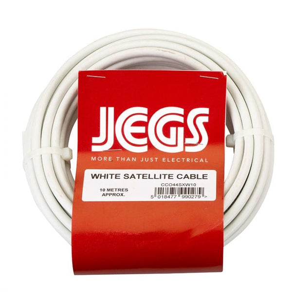 Spare and Square Audio Visual Jegs 10m White Satellite Cable CC044SXW10 - Buy Direct from Spare and Square