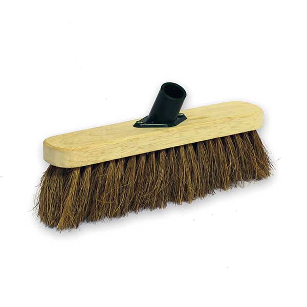 Spare and Square Brooms 12" Soft Coco Wooden Sweeping Broom Head - Socket Included COCOS12.20/S - Buy Direct from Spare and Square