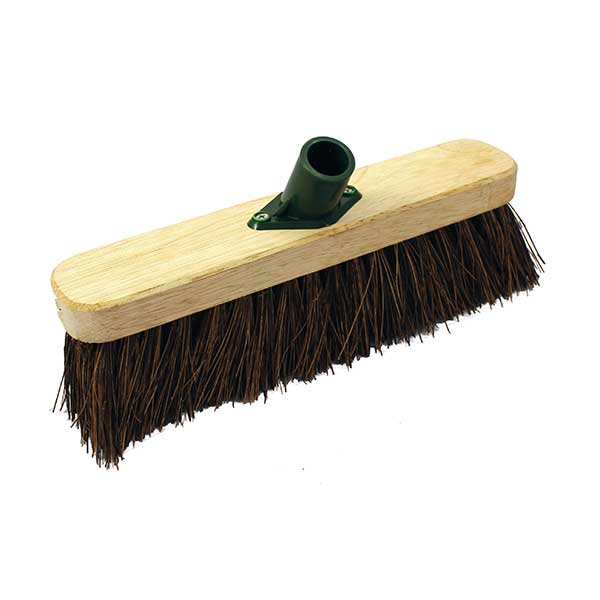 Spare and Square Brooms 12" Stiff Bassine Wooden Sweeping Broom Head - Socket Included BBCS12.20 - Buy Direct from Spare and Square