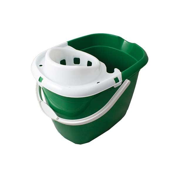 Spare and Square Bucket Green 15 Litre Standard Mop Bucket With Raised Cone Wringer - Colour Coded 5060G - Buy Direct from Spare and Square
