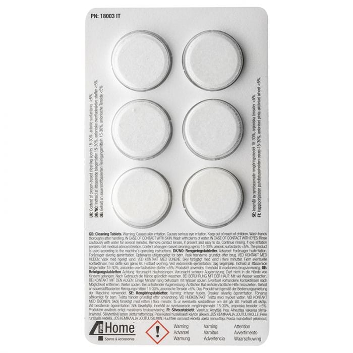 Spare and Square Cleaning Chemicals Universal Cleaning Tablets For Coffee & Espresso Machines (Pack 6) CLN023 - Buy Direct from Spare and Square