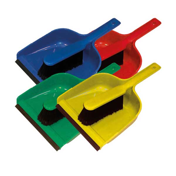 Spare and Square Dustpan Sets Dust Pan & Brush Set (Soft) - Premium Soft Brush and Dustpan Set - Colour Coded - Buy Direct from Spare and Square