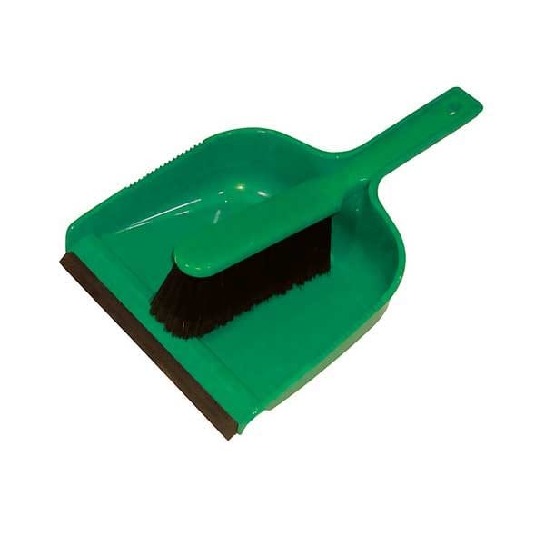 Spare and Square Dustpan Sets Green Dust Pan & Brush Set (Soft) - Premium Soft Brush and Dustpan Set - Colour Coded 8599G - Buy Direct from Spare and Square