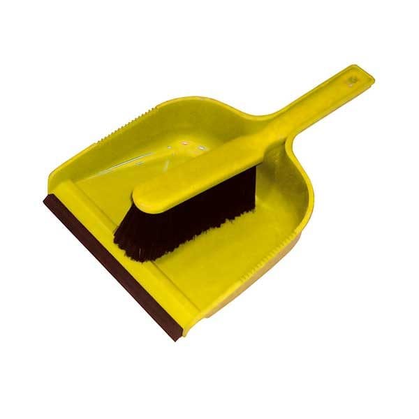 Spare and Square Dustpan Sets Yellow Dust Pan & Brush Set (Soft) - Premium Soft Brush and Dustpan Set - Colour Coded 8599Y - Buy Direct from Spare and Square