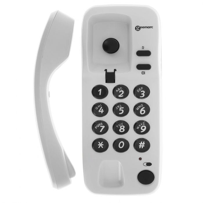 Spare and Square Electrical Miscellaneous Geemarc Marbella Telephone - Pearl White - 2 Piece JAA510WH - Buy Direct from Spare and Square