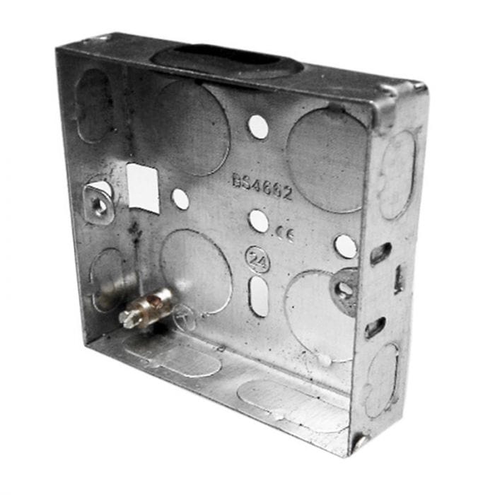 Spare and Square Electrical Miscellaneous Jegs 1 Gang 16mm Plaster Depth Metal Back Box JF102 - Buy Direct from Spare and Square