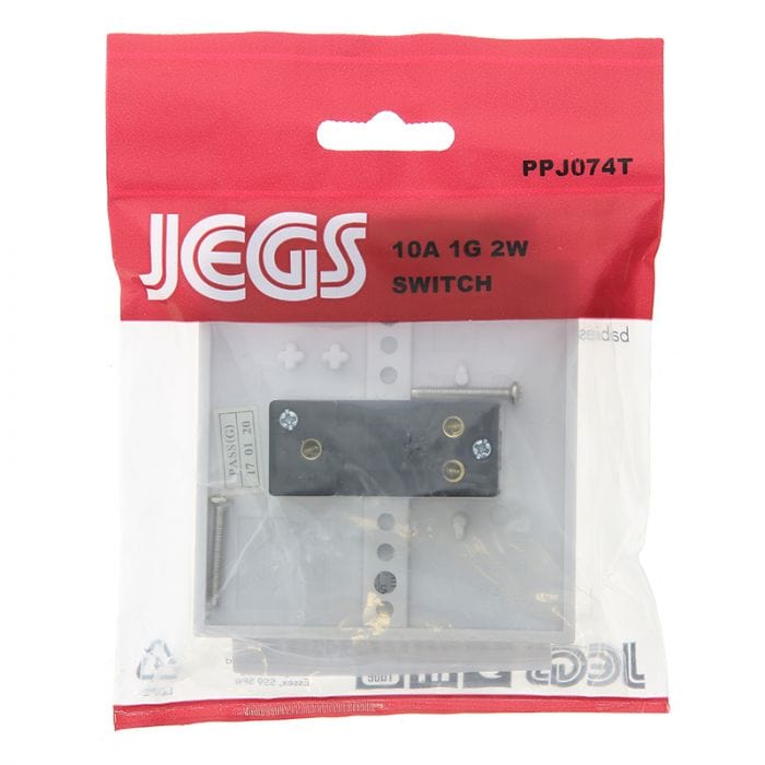 Spare and Square Electrical Miscellaneous Jegs 1 Gang 2 Way Wall Light Switch PPJ074T - Buy Direct from Spare and Square