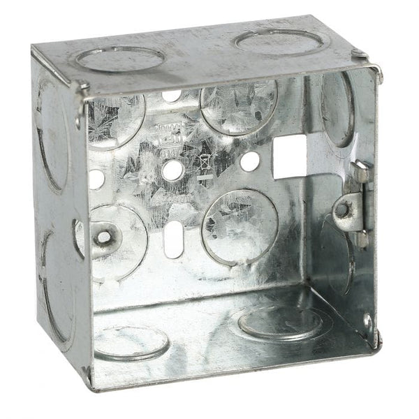 Spare and Square Electrical Miscellaneous Jegs 1 Gang Metal Back Box 47mm PPJ117C - Buy Direct from Spare and Square