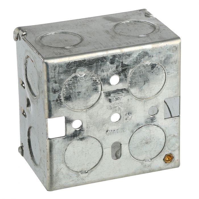 Spare and Square Electrical Miscellaneous Jegs 1 Gang Metal Back Box 47mm PPJ117C - Buy Direct from Spare and Square