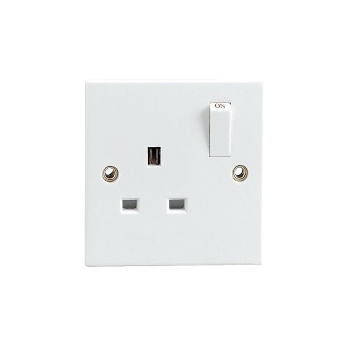 Spare and Square Electrical Miscellaneous Jegs 1 Gang Switched Socket White JF3003 - Buy Direct from Spare and Square