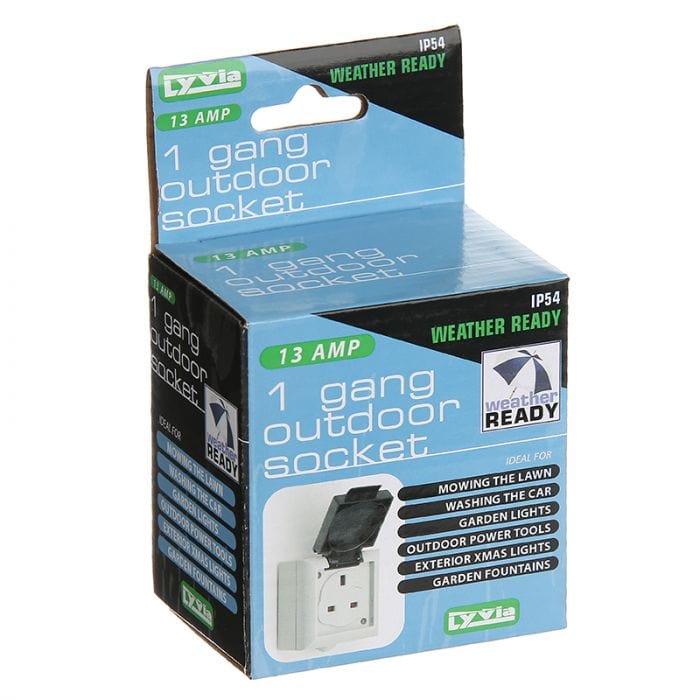 Spare and Square Electrical Miscellaneous Jegs 1 Gang Unswitched Ip54 Weatherproof Socket JF210D - Buy Direct from Spare and Square