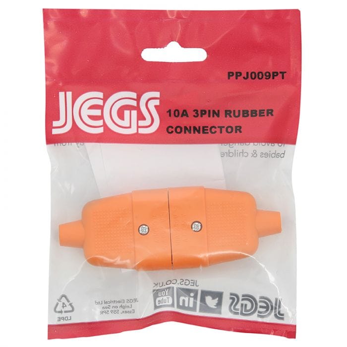 Spare and Square Electrical Miscellaneous Jegs 10 Amp Orange 3 Pin Connector PPJ009PT - Buy Direct from Spare and Square