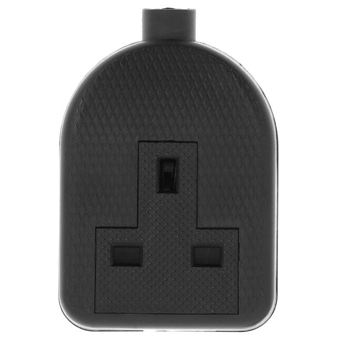 Spare and Square Electrical Miscellaneous Jegs 13 Amp 1 Gang Trailing Socket Black Rubber PPJ013BK - Buy Direct from Spare and Square