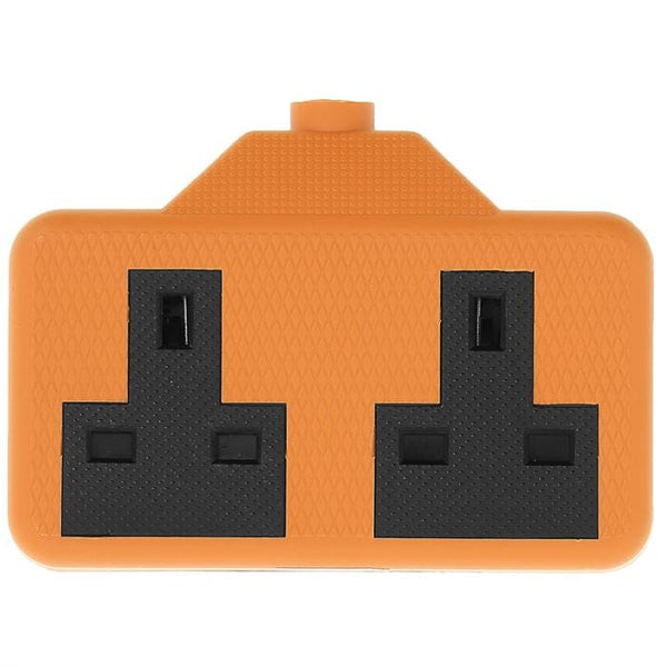 Spare and Square Electrical Miscellaneous Jegs 13 Amp 2 Gang Trailing Socket Orange Rubber PPJ014T - Buy Direct from Spare and Square