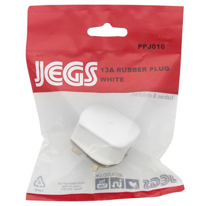 Spare and Square Electrical Miscellaneous Jegs 13 Amp Resilient Plug Fused PPJ010 - Buy Direct from Spare and Square