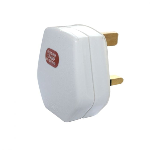 Spare and Square Electrical Miscellaneous Jegs 13A 3 Pin White Nylon Plug JF009WH - Buy Direct from Spare and Square
