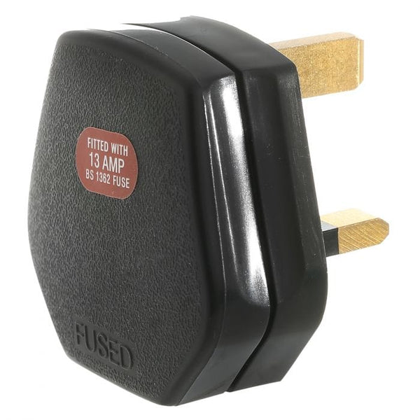 Spare and Square Electrical Miscellaneous Jegs 13A Black Nylon Mains Plug - 3 Pin JF009BK - Buy Direct from Spare and Square